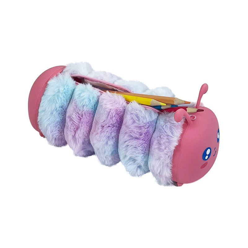 Purple Cute Plush Toy Pencil Case