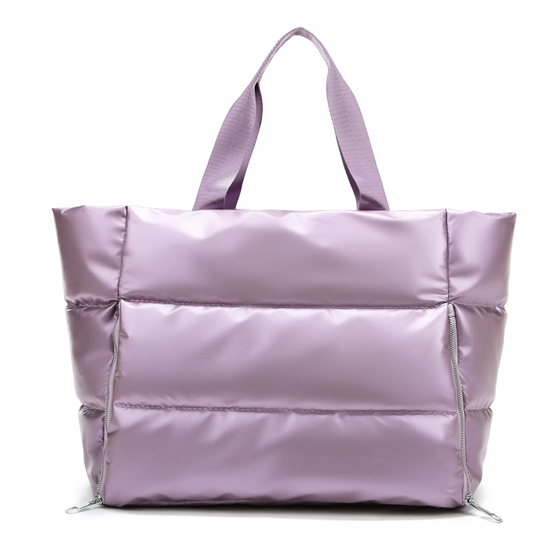 Purple tote bag