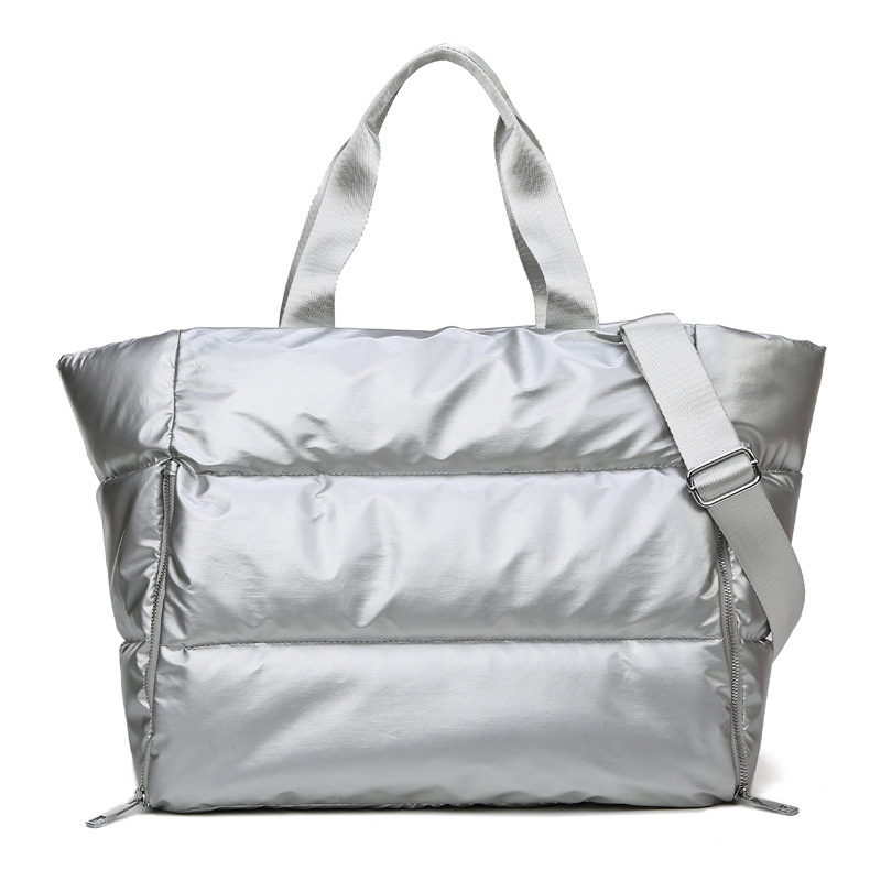 Silver tote bag