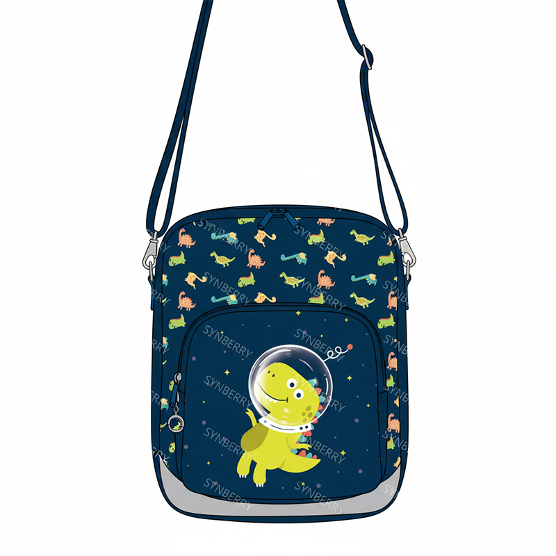 Space Dinosaur Kids Crossbody Bag for Boys