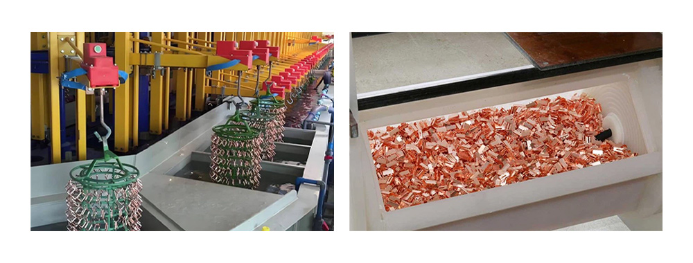 Hanging plating and rolling plating of hardware components Hanging plating and rolling plating of hardware components