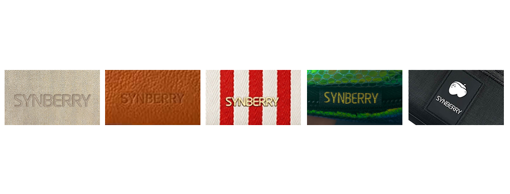 Image display of logo craftsmanship for makeup bags