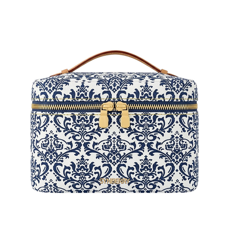 Vintage Damask Print Cosmetic Organizer