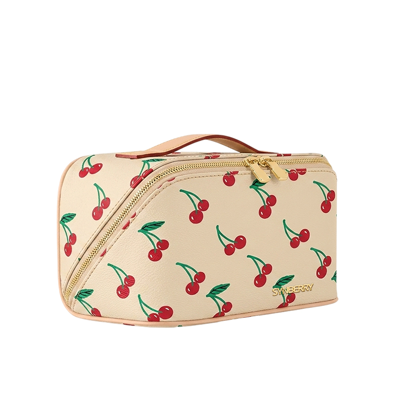 Cosmetic Bag with Cherry Print