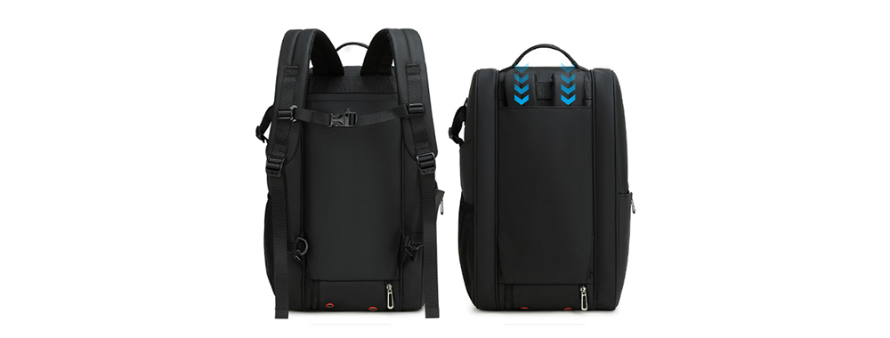 Backpack shoulder straps hidden display Backpack shoulder straps hidden display